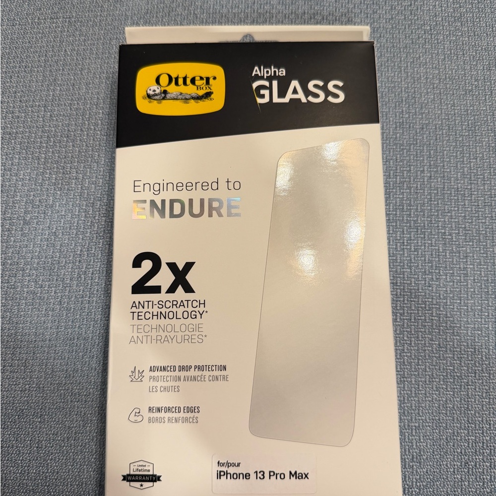 OtterBox Alpha Glass Screen Protector for iPhone 13 Pro Max - Clear